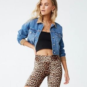 Denim and Corduroy Cropped Jacket